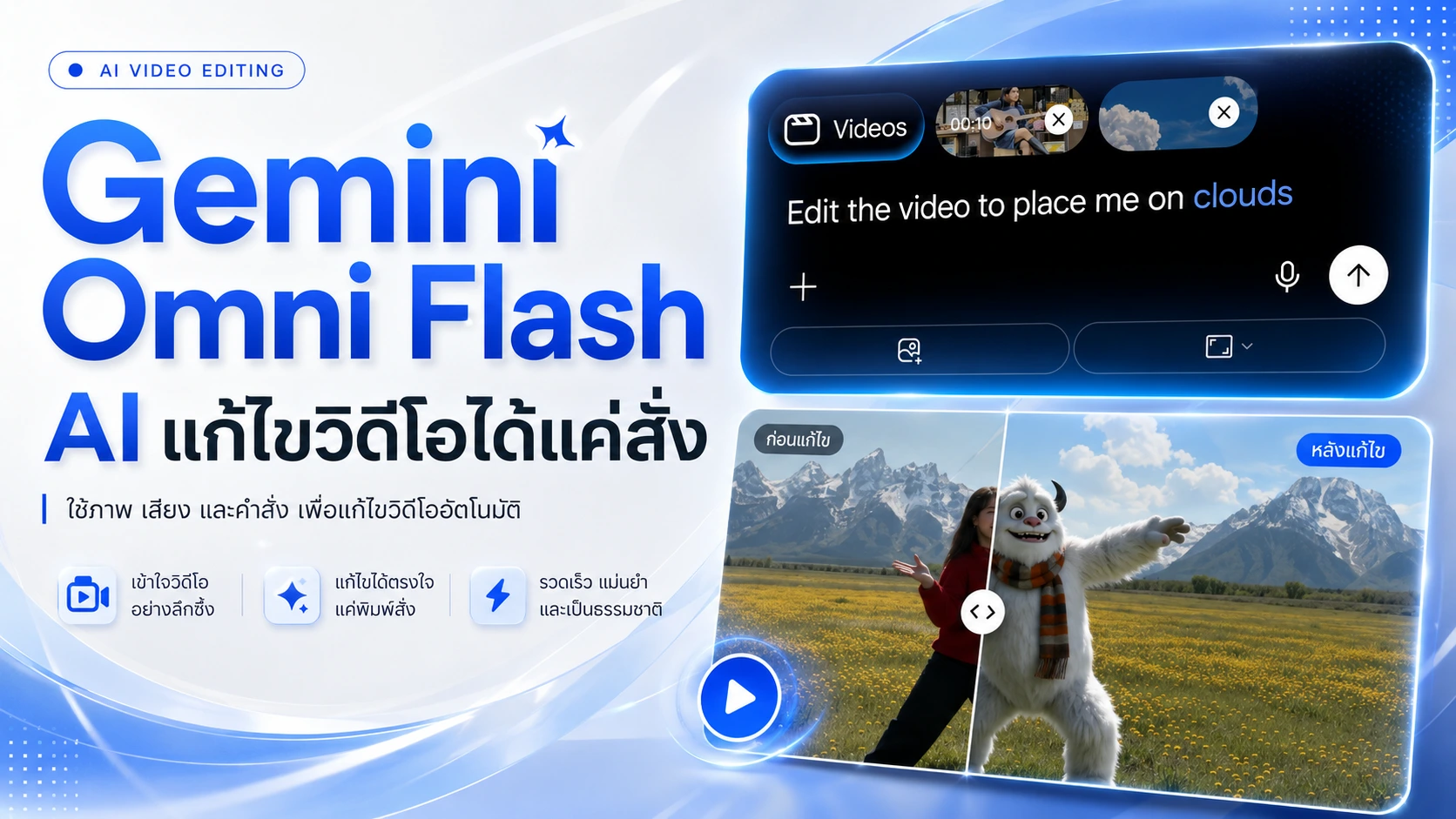 Gemini Omni Flash คืออะไร? AI สร้างวิดีโอจากข้อความ รูปภาพ เสียง และวิดีโอ